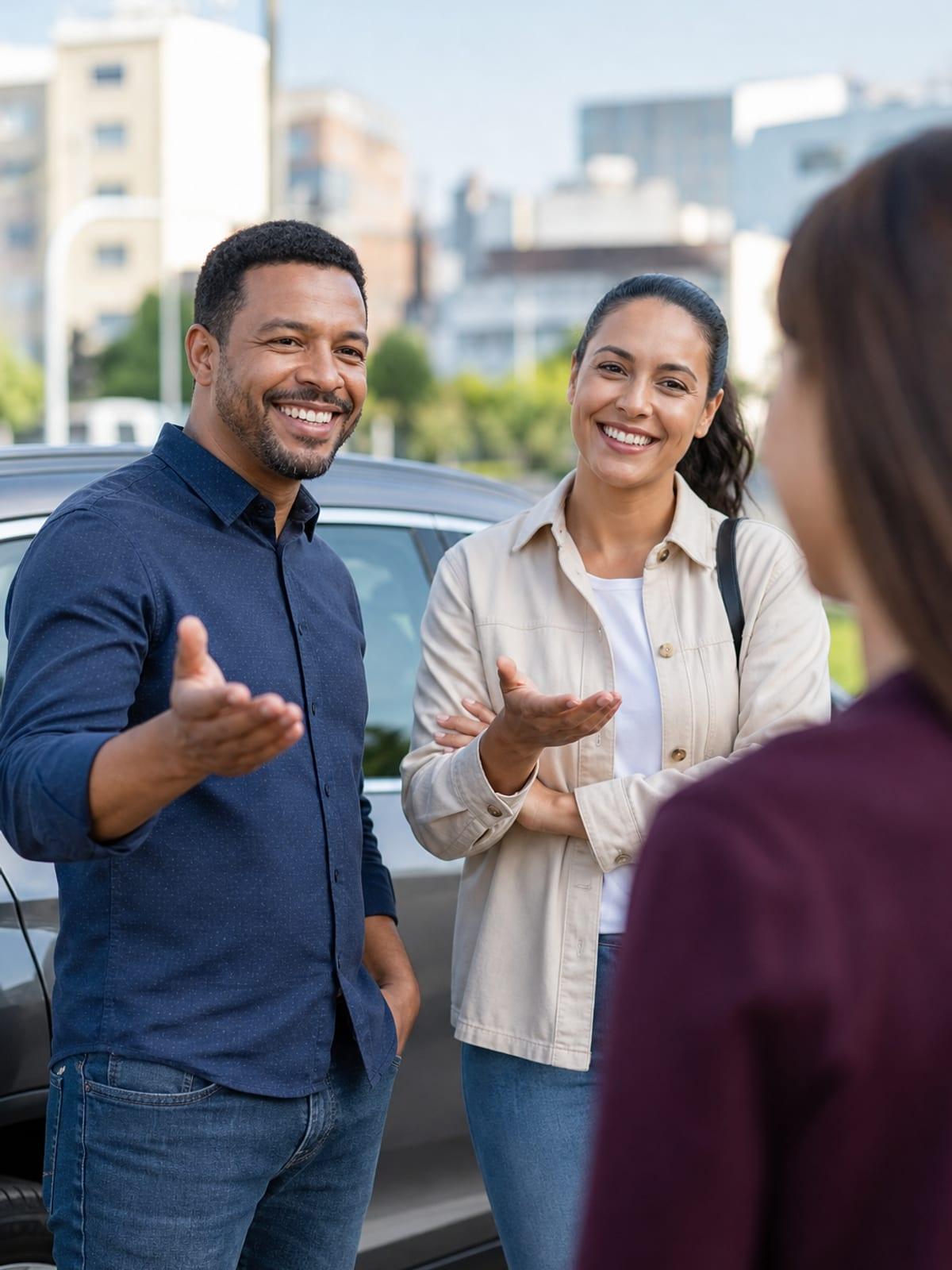 Motoristas conversando sobre indicação da associação